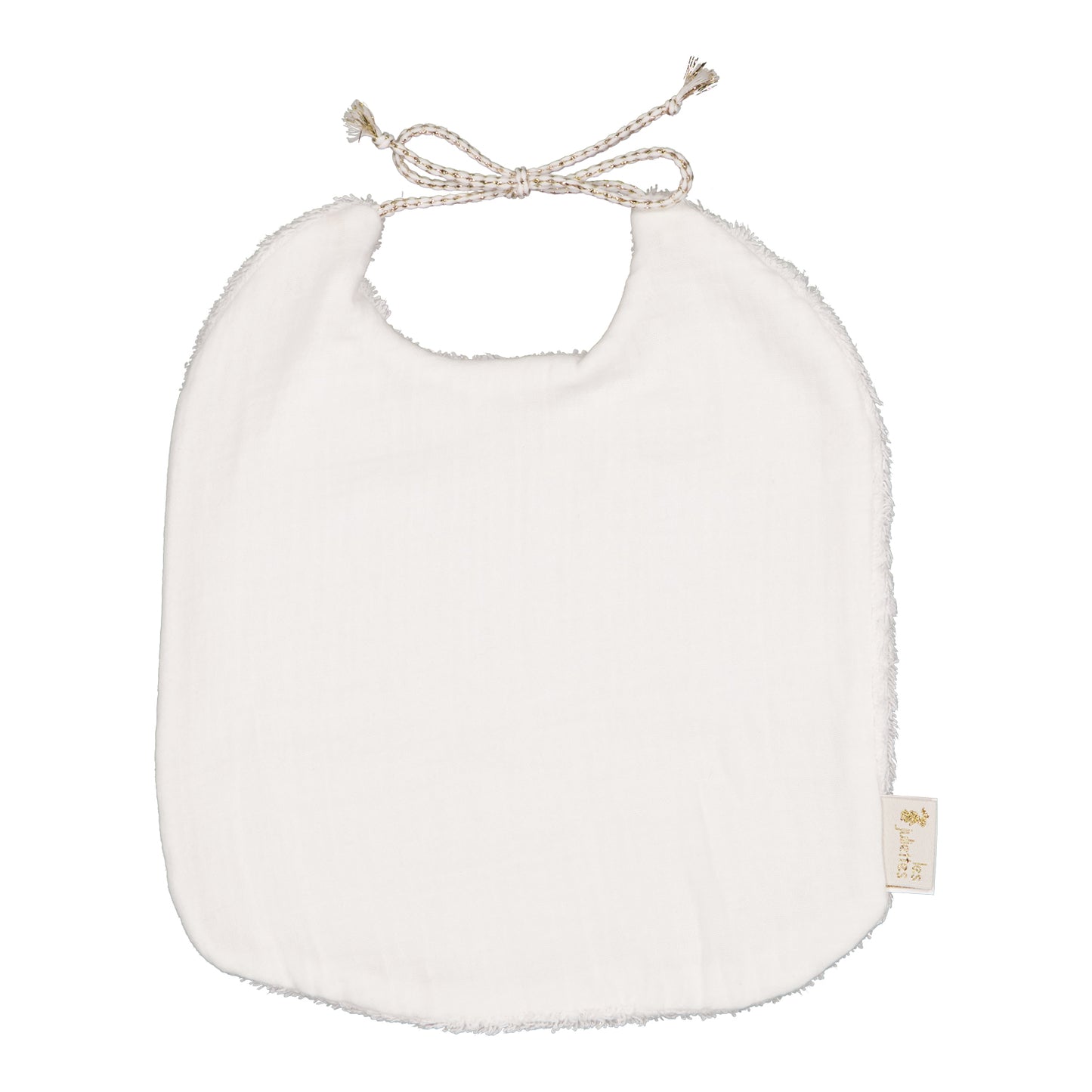 BAVOIR GAZE DE COTON BLANC CASSE
